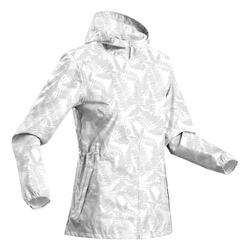 Jachetă Impermeabilă cu fermoar Drumeție în natură Raincut Mov Damă 