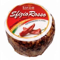 Brânză Pecorino proaspătă Sfizio Roso cu ardei iuți in coajă