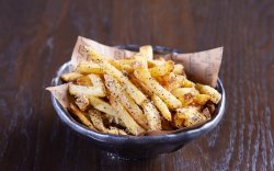 Hand Cut French Fries with mint, garlic and parmesan image