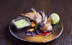 Lamb Chops served with mint mustard  image