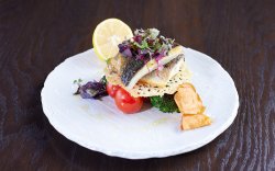 Sea Bass with grilled tomatoes and ginger image