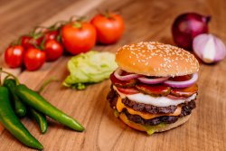 Double hamburger image