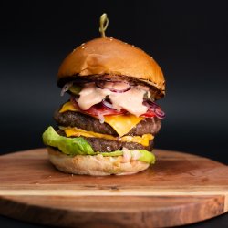 American double cheeseburger Combo image