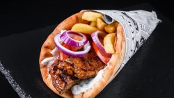Bifteki (burger grecesc)- mega pita image