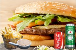 Meniu BBQ onion rings burger 550 g image