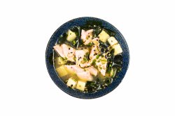 Miso salmon soup image