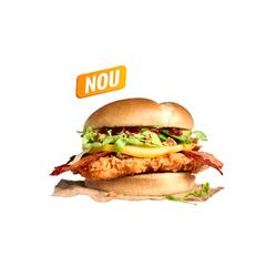 THE CRISPY CHICKEN DELUXE PUI, SALATA, SOS, BACON image