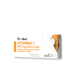 Dr.Hart Vitamina C 100mg portocala 20cpr masticabile