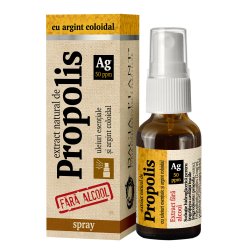 Extract natural de propolis cu argint coloidal, 20 ml, Dacia Plant