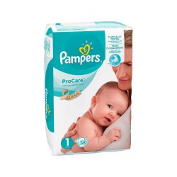 Pampers nr 1, ProCare, 2-5 kg, 38 bucati