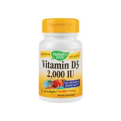 Vitamina D3 2000 UI Nature`s Way, 30 capsule, Secom