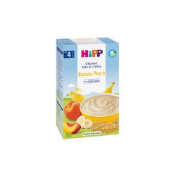Cereale Bio cu lapte, banane și piersici, Gr. 4 luni, 250 g