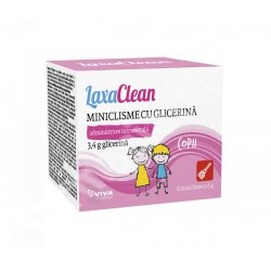 Miniclisme cu glicerină pentru copii LaxaClean, 6 bucăți, Viva Pharma