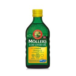 Omega 3 ulei ficat de cod cu aromă de lămâie, 250 ml, Moller`s