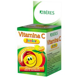 Vitamina C Junior, 30 comprimate masticabile, Beres image