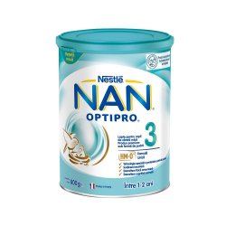 Nan 3 Optipro Formula de Lapte praf Premium, +12 luni, 800 g, Nestle