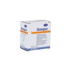 Plasture hipoalergen pe suport de hârtie Omnipor, 2.5cmx5m, 1 bucată,Hartmann