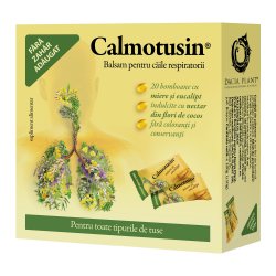 Calmotusin cu miere și eucalipt bomboane, 20 bucăți, Dacia Plant