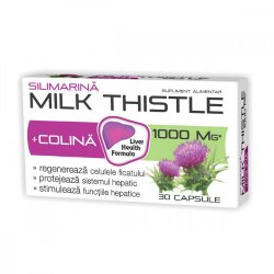 Silimarină + Colina Milk Thistle 1000mg, 30 capsule, Natur Produkt