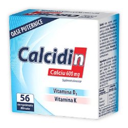 Calcidin Calciu 600mg, 56 capsule, Zdrovit