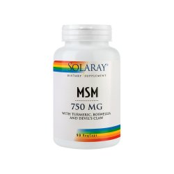 MSM 750 mg Solaray, 90 capsule vegetale, Secom