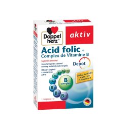 Acid Folic Complex de Vitamina B, 30 comprimate, Doppelherz