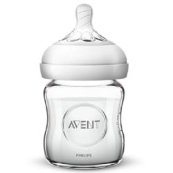 Biberon Natural din sticlă, +0 luni, 120 ml, SCF051/17, Philips Avent