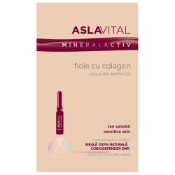 Fiole cu colagen AslaVital, 10 fiole x 2 ml, Farmec