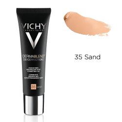Fond de ten corector cu acțiune de nivelare 16h DermaBlend 3D Correction, Nuanța 35 Sand, 30 ml, Vichy