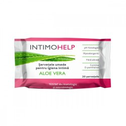 Șervețele umede pentru igiena intimă Intimohelp, cu Aloe Vera, 20 bucăți, Zdrovit