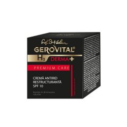 Cremă antirid restructurantă SPF 10 Gerovital H3 Derma+ Premium Care, 50 ml, Farmec