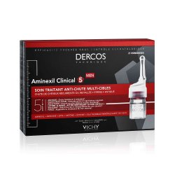 Tratament împotriva căderii părului pentru bărbați Dercos Aminexil Clinical 5, 21 fiole x 6 ml, Vichy
