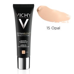 Fond de ten corector cu acțiune de nivelare 16h DermaBlend 3D Correction, Nuanța 15 Opal, 30 ml, Vichy