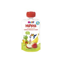 Piure din Mar, Căpșuni și Banana HiPPiS, +12luni, 100g, Hipp