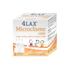 Microclisme copii 4Lax, 6 unidoze x 3 g, Solacium Pharma