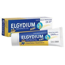 Pasta de dinti pentru copii cu aroma de banane, 2-6 ani, 50 ml, Elgydium Kids