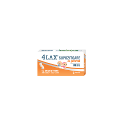 Supozitoare cu glicerina pentru copii 4Lax, 12 bucati, Solacium..
