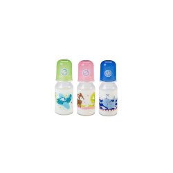Biberon din sticla, decorat, 125 ml, 44605, Baby Nova