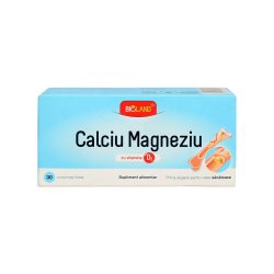 Calciu Magneziu cu vit. D3 Bioland, 30 comprimate, Biofarm