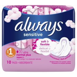 Absorbante Always Ultra Sensitive Normal Plus, 10 bucati, P&G