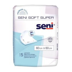 Aleze de protecţie Seni Soft Super, 60 cm x 60 cm, 5 bucati, Tzmo Sa