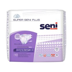 Scutece cu sistem închis Super Seni Plus, Extra large, 10 bucati, Tzmo Sa