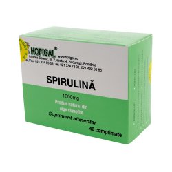 Spirulină 1000mg, 40 comprimate, Hofigal