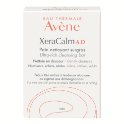 Sapun solid relipidant pentru igiena pielii uscate predispusa la dermatita atopica sau prurit XeraCalm A.D., 100 g, Avene