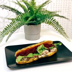 Falafel and turmeric sandwich  image