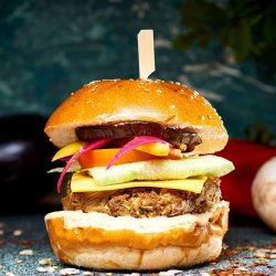 Pure Veggie Burger „The Smoked Cheddar and Lentils Burger Asian Style” image