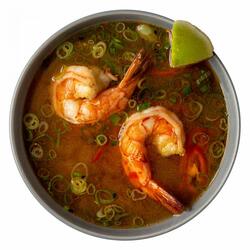 Miso shrimps soup image