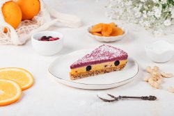 Gluten free raw forrest fruits&orange cake image