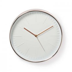 Ceas de perete alb/roz 30 cm Nedis