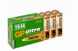 Baterie alcalină Ultra R6 (AA) 16 buc/cutie GP